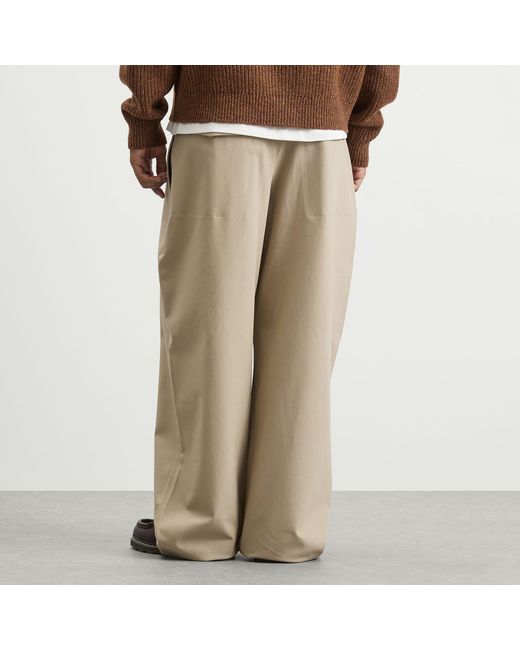 SAGE NATION Natural Wide Tailored Trouser for men