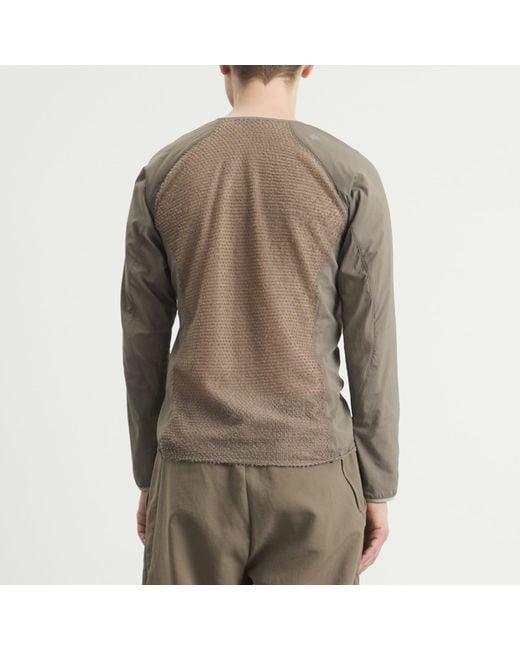 Goldwin Gray Kel Light Polartec Crew for men