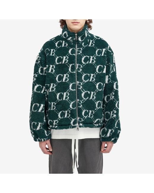 Cole Buxton Green Cb Monogram Fleece for men