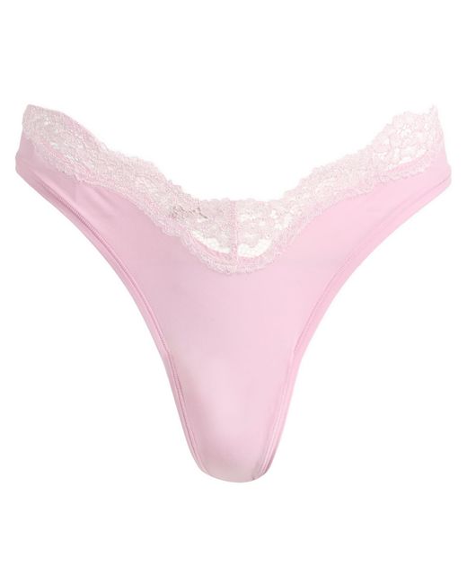 Skims Pink Fits Everybody Lace Dipped Thong