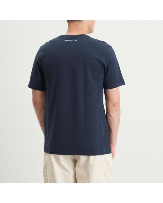 MONTANÉ Blue Dual Mountain T-Shirt for men