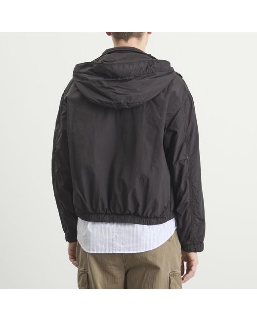 RANRA Black Purs Padded Nylon Hoodie Jacket for men