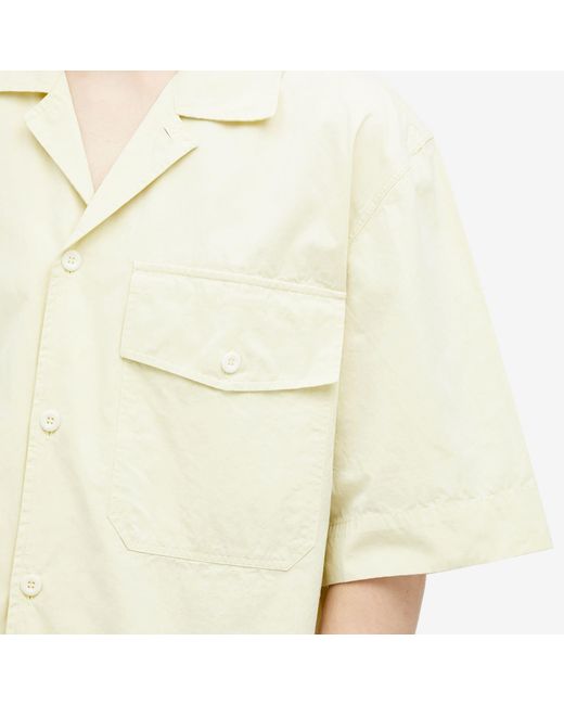 MHL by Margaret Howell White Short Sleeve Flat Pocket Shirt for men