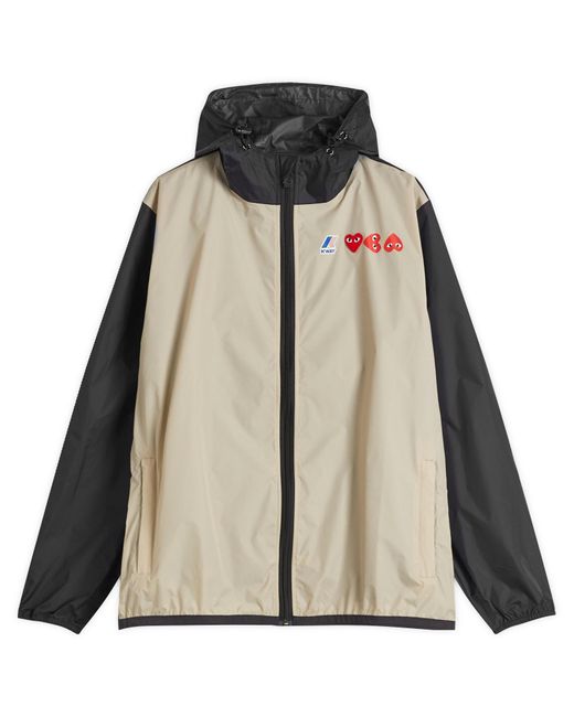 COMME DES GARÇONS PLAY Natural X K-Way Colour Block Jacket for men