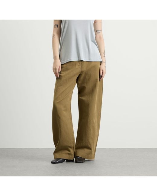 Studio Nicholson Brown Chatto Belted Round Leg Pant