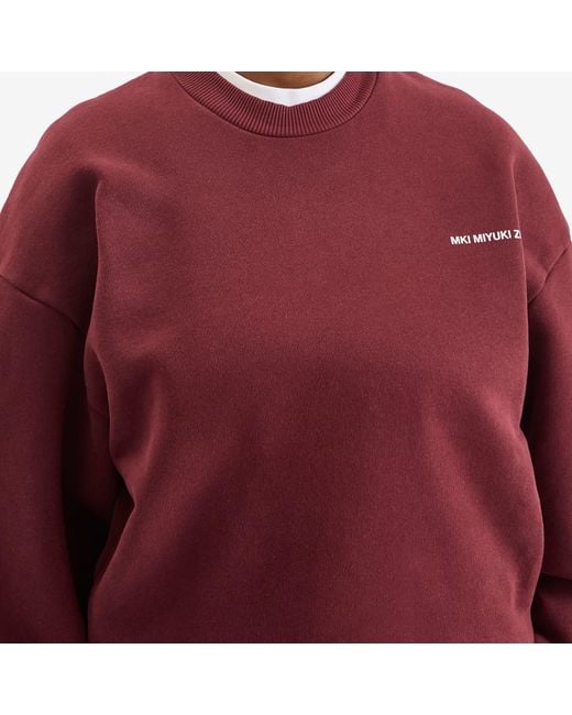 MKI Miyuki-Zoku Purple Uniform Crew Neck Sweatshirt Presented By End