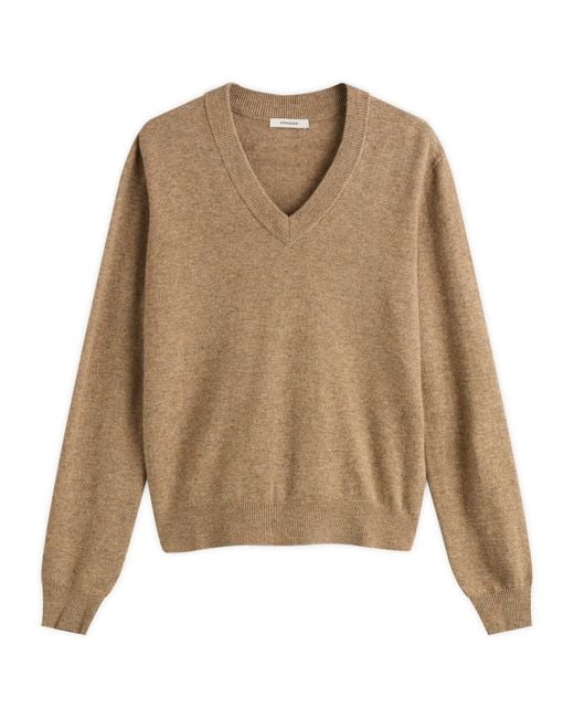Entire studios Brown Knitted V-Neck Jumper