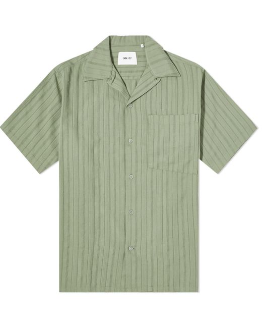 NN07 Green Julio Stripe Vacation Shirt for men
