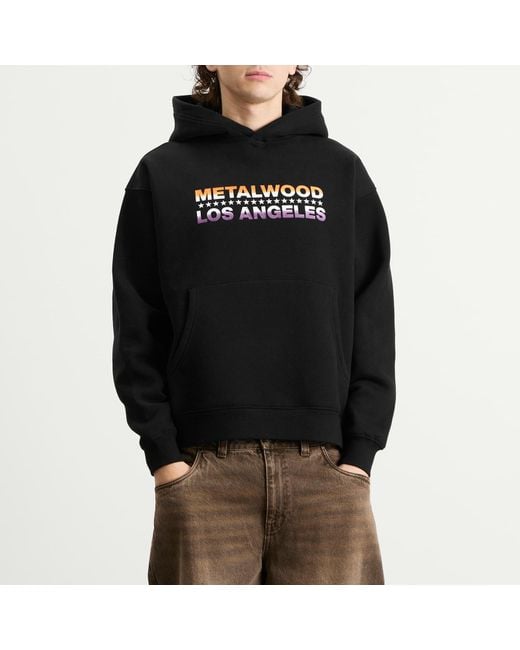 METALWOOD STUDIO Black Flyer Hoodie for men