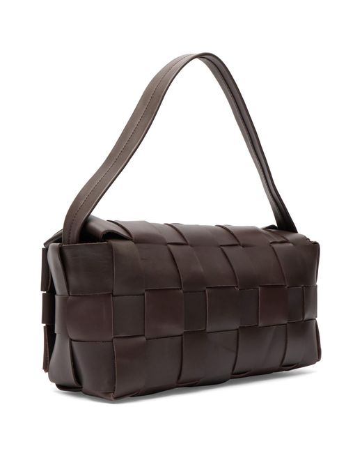 St. Agni Black Woven Envelope Slim Tote