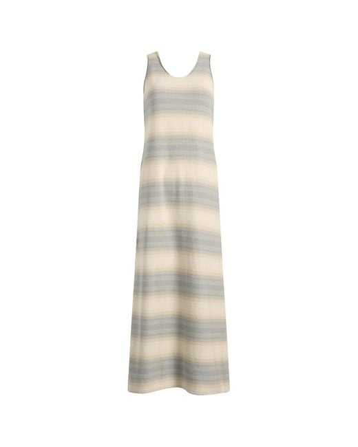 Auralee Natural Gradient Stripe Knit Dress
