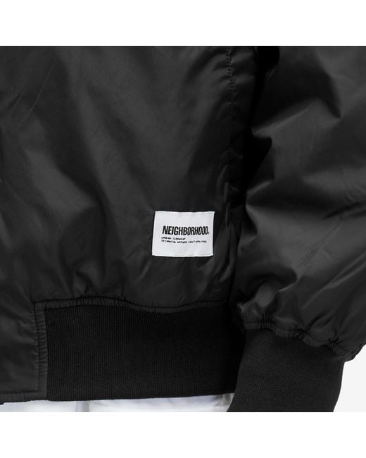 Neighborhood Black Baseball Jacket for men