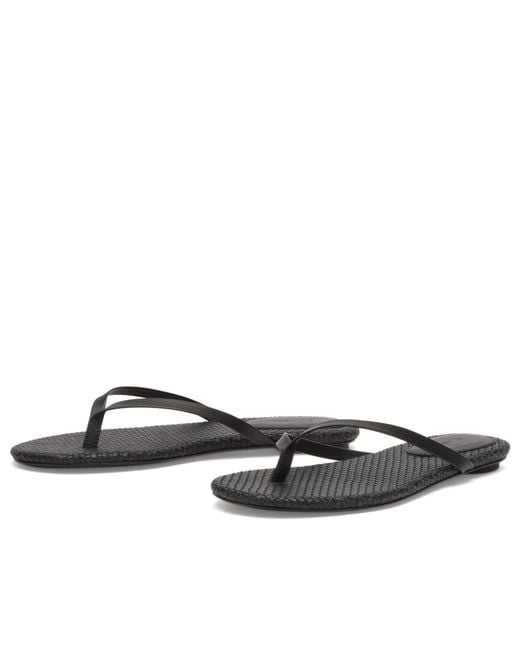 St. Agni Black Woven Flip Flop