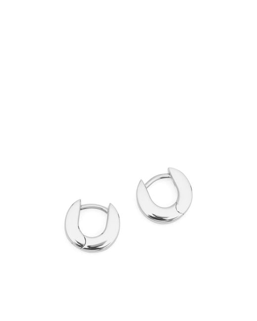 Tom Wood White Beck Huggies Earrings