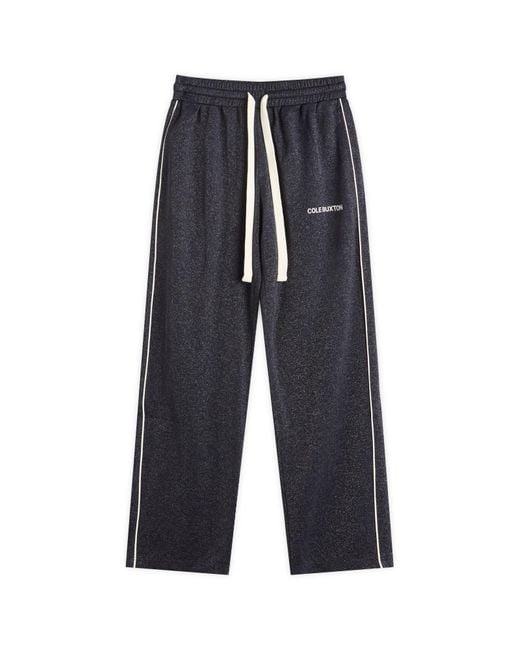 Cole Buxton Blue Glitter Piped Track Pant for men