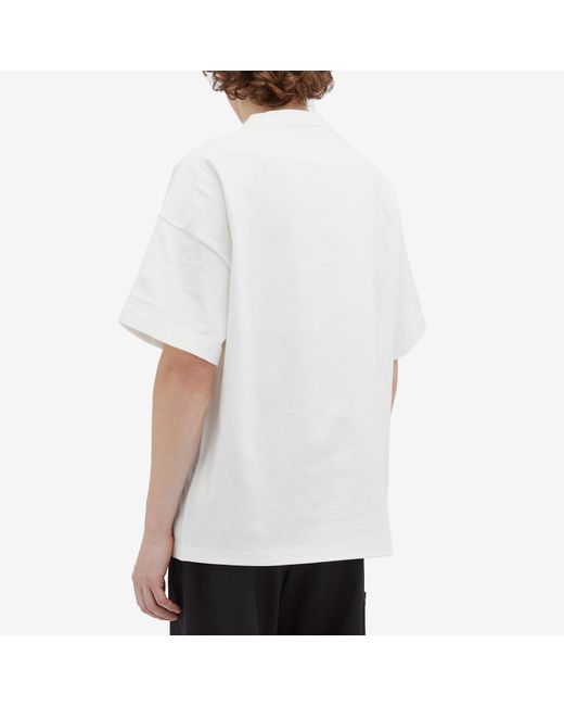 Jil Sander White Python Print Pocket T-Shirt for men