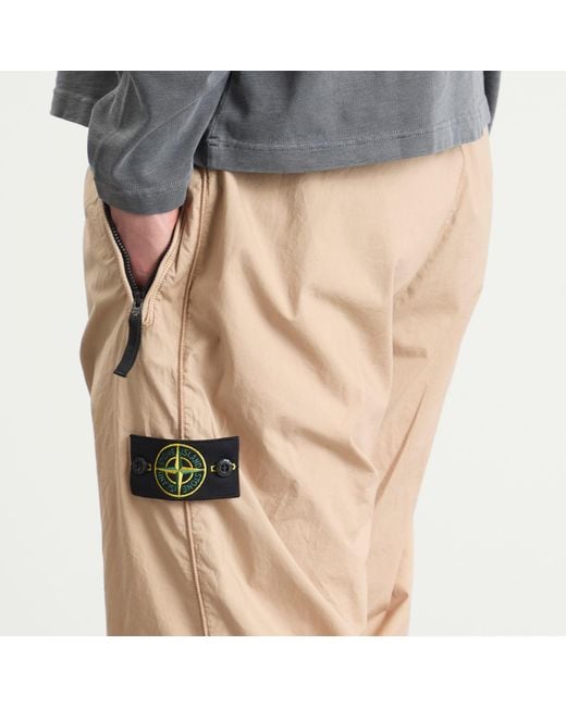 Stone Island Natural Tela Paracadute Trousers for men