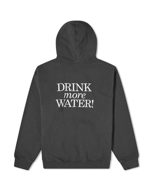 Sporty & Rich Gray Drink More Water Hoodie