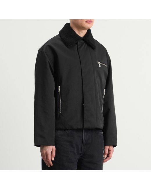 MKI Miyuki-Zoku Black Padded Nylon Box Jacket for men
