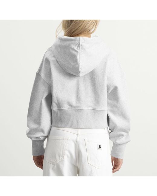 Dime Gray Cropped Hoodie