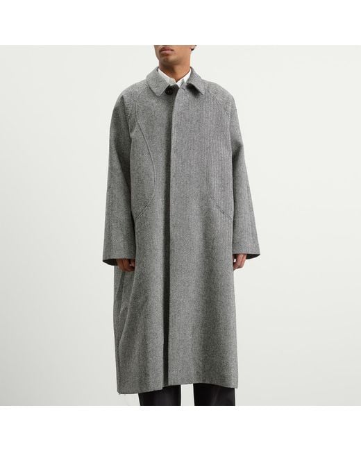 SAGE NATION Gray Takeshi Overcoat for men