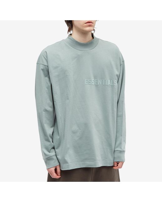Fear of God ESSENTIALS Long Sleeve T-shirt in Blue for Men | Lyst