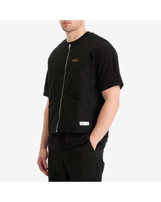 Neighborhood Black Padded Work Vest for men