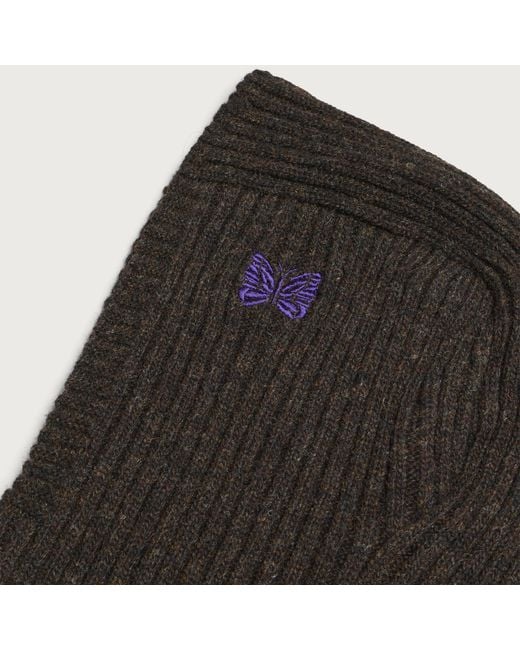 Needles Black Shetland Wool Balaclava