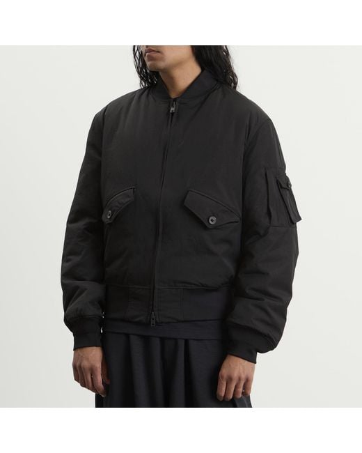 Y-3 Black Nylon Bomber Jacket for men