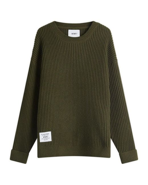 WTAPS 06 Heavy Ribbed Knit Sweater in Green for Men | Lyst Australia