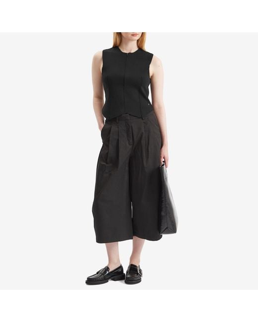 Stel Black Zip Up Power Knit Vest