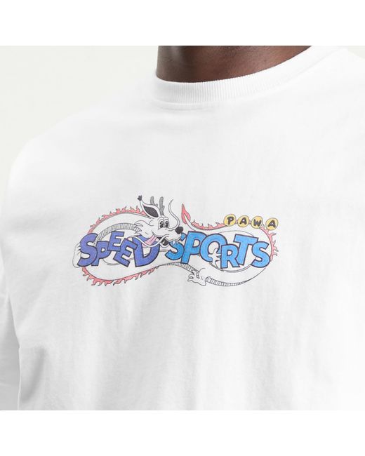 Pawa Speed Sports White Dragon Doggo T-Shirt for men