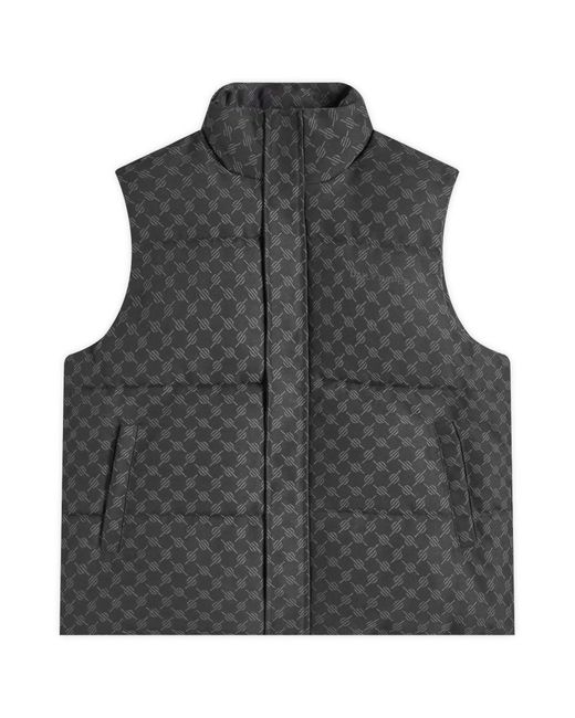Daily Paper Gray Pondo Monogram Down Vest for men