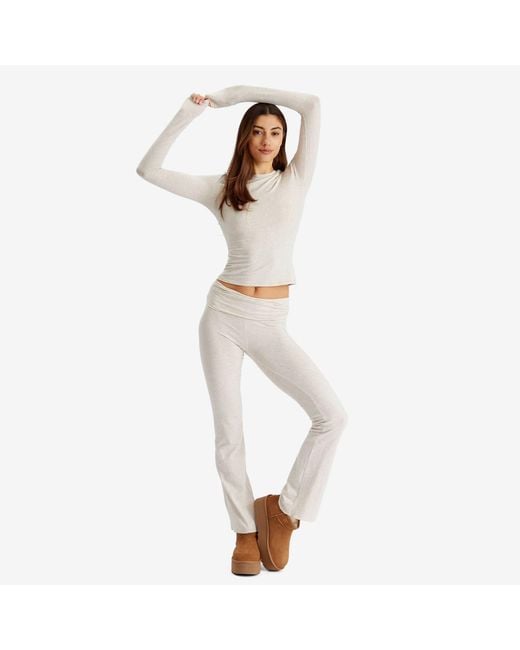 Skims White Cotton Jersey Long Sleeve T-Shirt