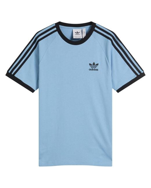Adidas Blue 3-Stripes T-Shirt