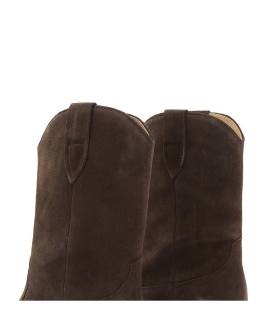Isabel Marant Brown Duerto Suede Cowboy Boot