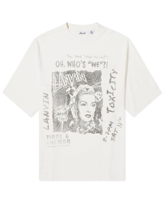 Lanvin White X Future Print T-Shirt for men