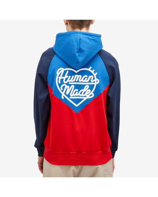 Human Made Blue Half Zip Hoodie for men