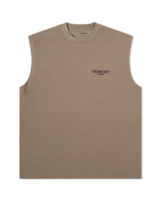 Represent Brown Team 247 Oversized Tank T-Shirt for men
