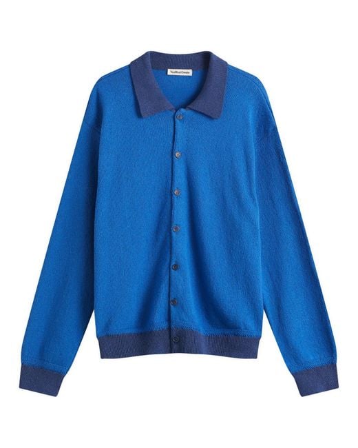 YMC Blue Rat Pack Cardigan for men