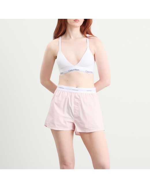 Calvin Klein White Icon Lightly Lined Triangle Bra