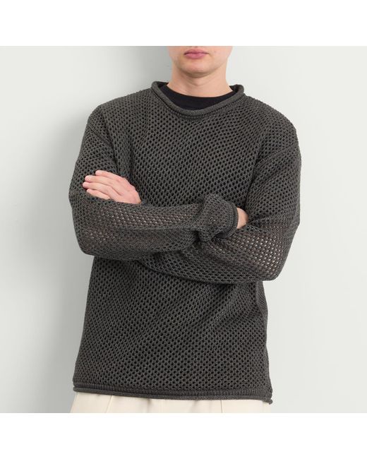 Merely Made Black Netting Sweater for men