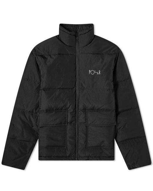 POLAR SKATE Black Pocket Puffer Jacket for men