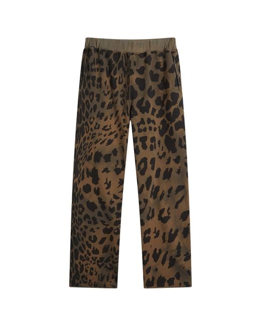 Aries Gray Leopard Tie Dye Straight Sweatpant