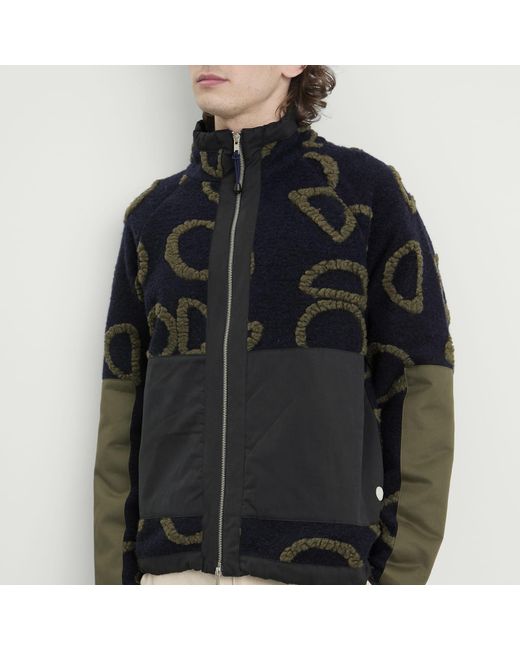 Folk Black Signal Fleece Jacket for men