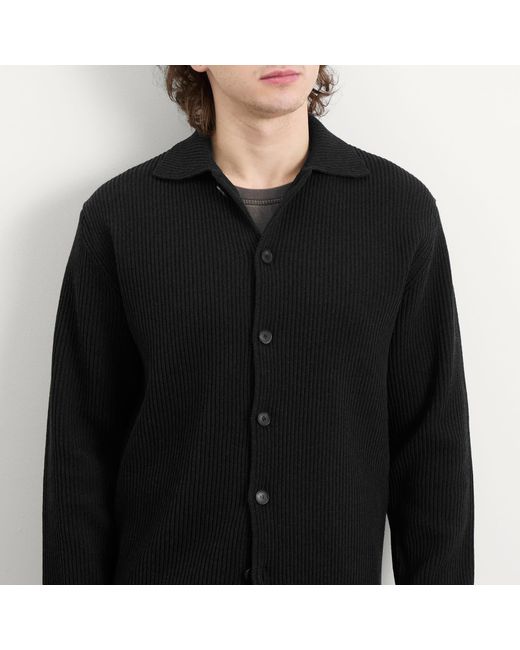 AURALEE Rib Knit Cardigan in Black for Men | Lyst UK