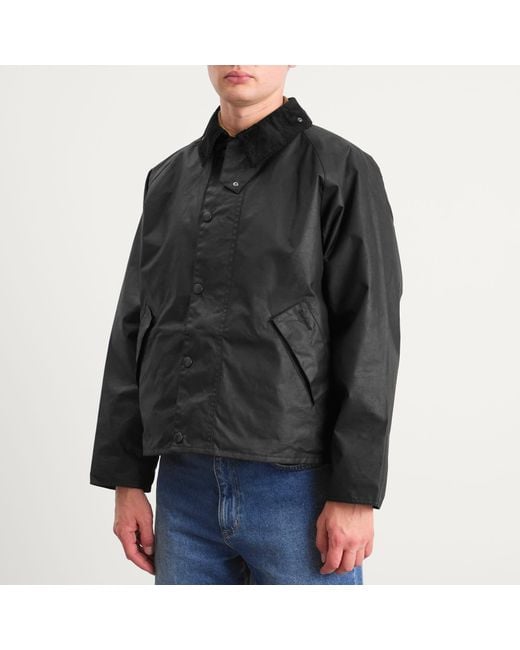 Barbour Black Os Transport Wax Jacket for men
