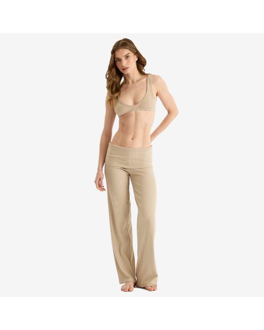 Skims Natural Cotton Rib Bralette
