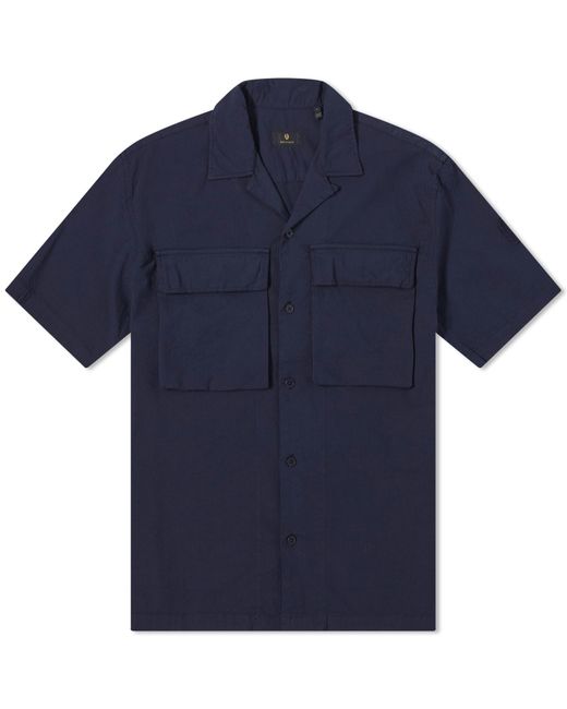 Belstaff Blue Caster Short Sleeve Shirt for men
