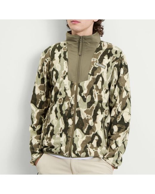 Columbia Green Sequoia Grove Printed Full Zip Fleece for men